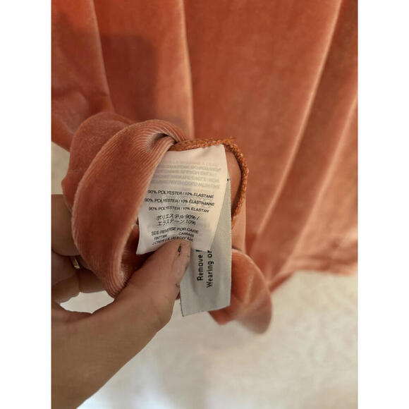 FALL CLEARANCE Madewell Velvety Peach Top with Tie-Detail - Picture 6 of 6